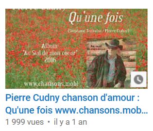 Pierre Cudny chanson Amour